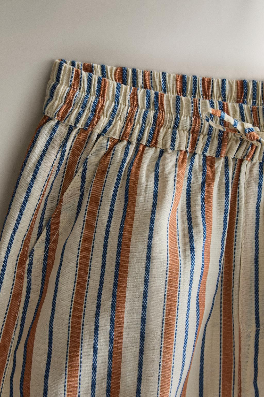 Детские полосатые пляжные брюки