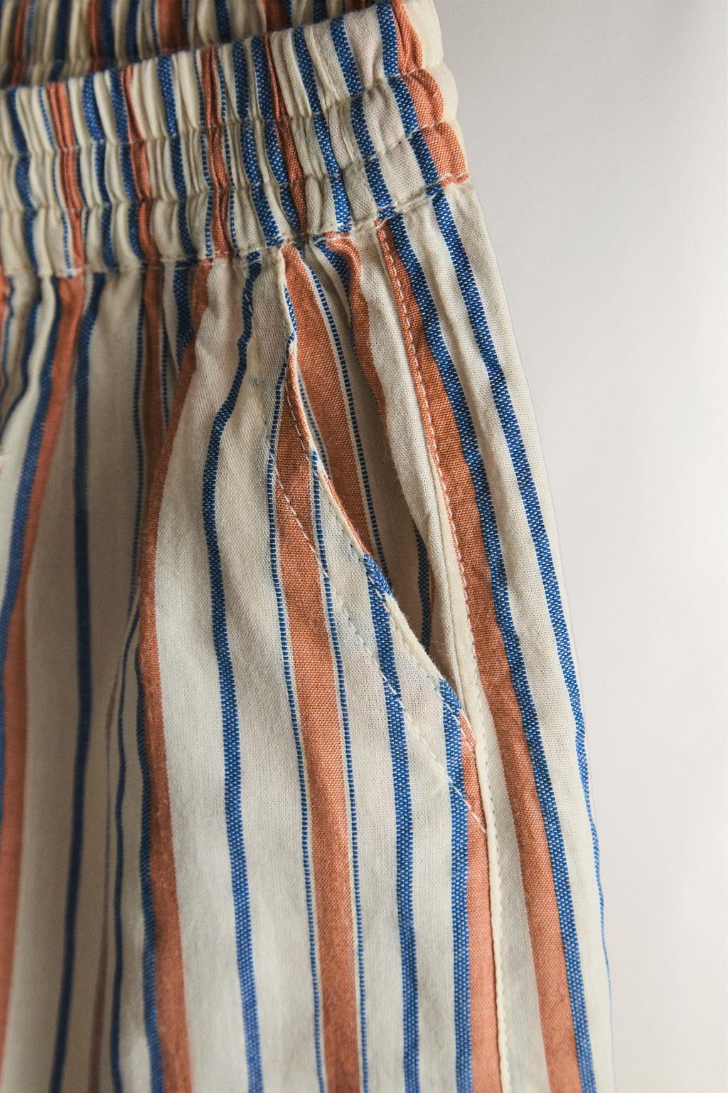 Детские полосатые пляжные брюки