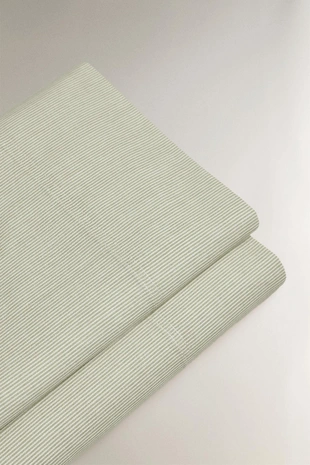 Полосатый простынь из мако-хлопка- Заказать в России