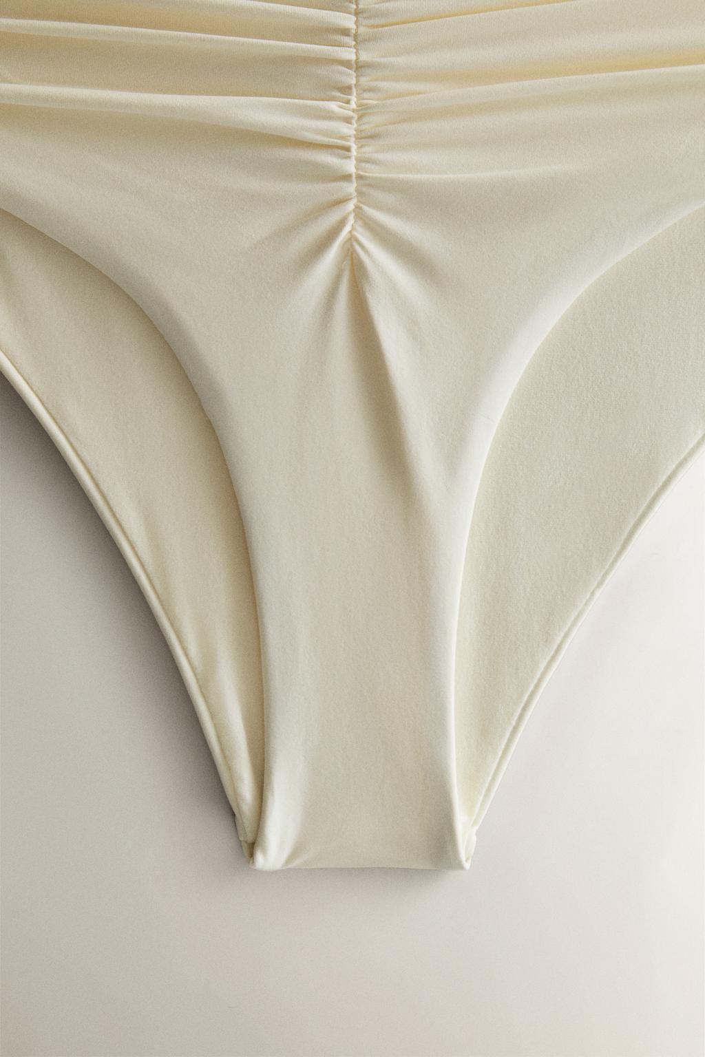 Трусы для бикини с завышенной талией и складками