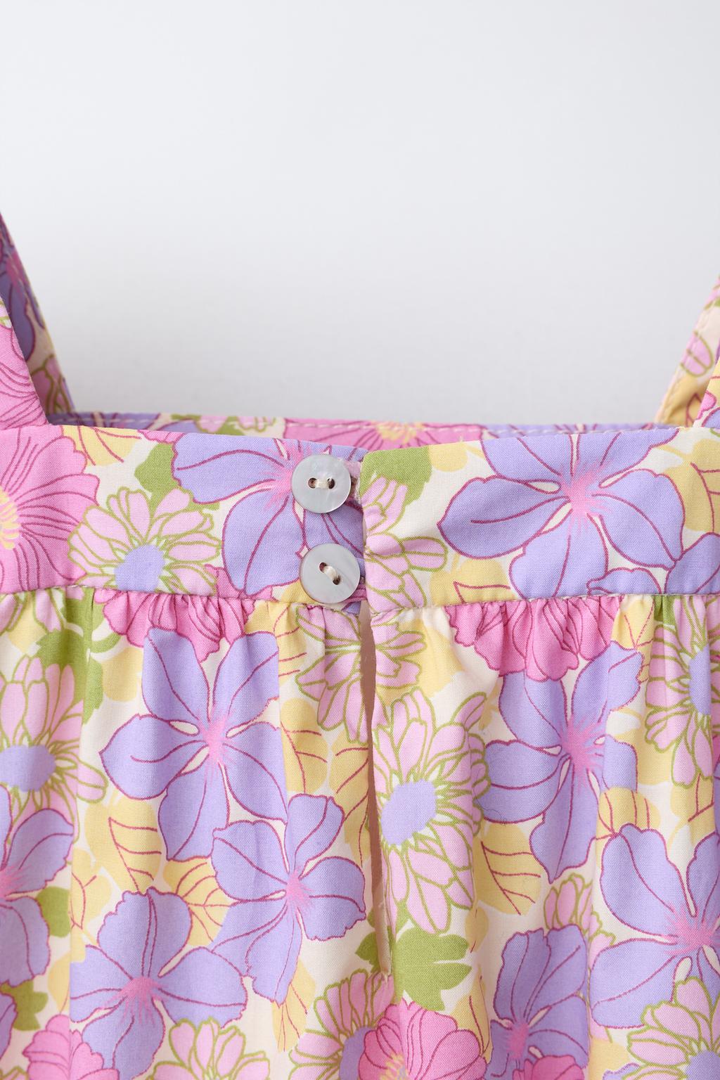 ПЛАТЬЕ ИЗ ПОПЛИНА С ЦВЕТОЧНЫМ ПРИНТОМ И РУКАВАМИ-БУФ