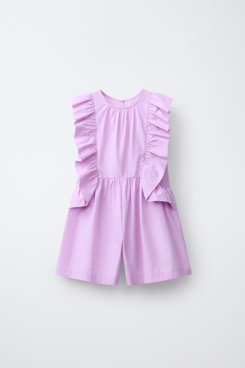 ПЛАТЬЕ ИЗ ПОПЛИНА С ВОЛАНАМИ