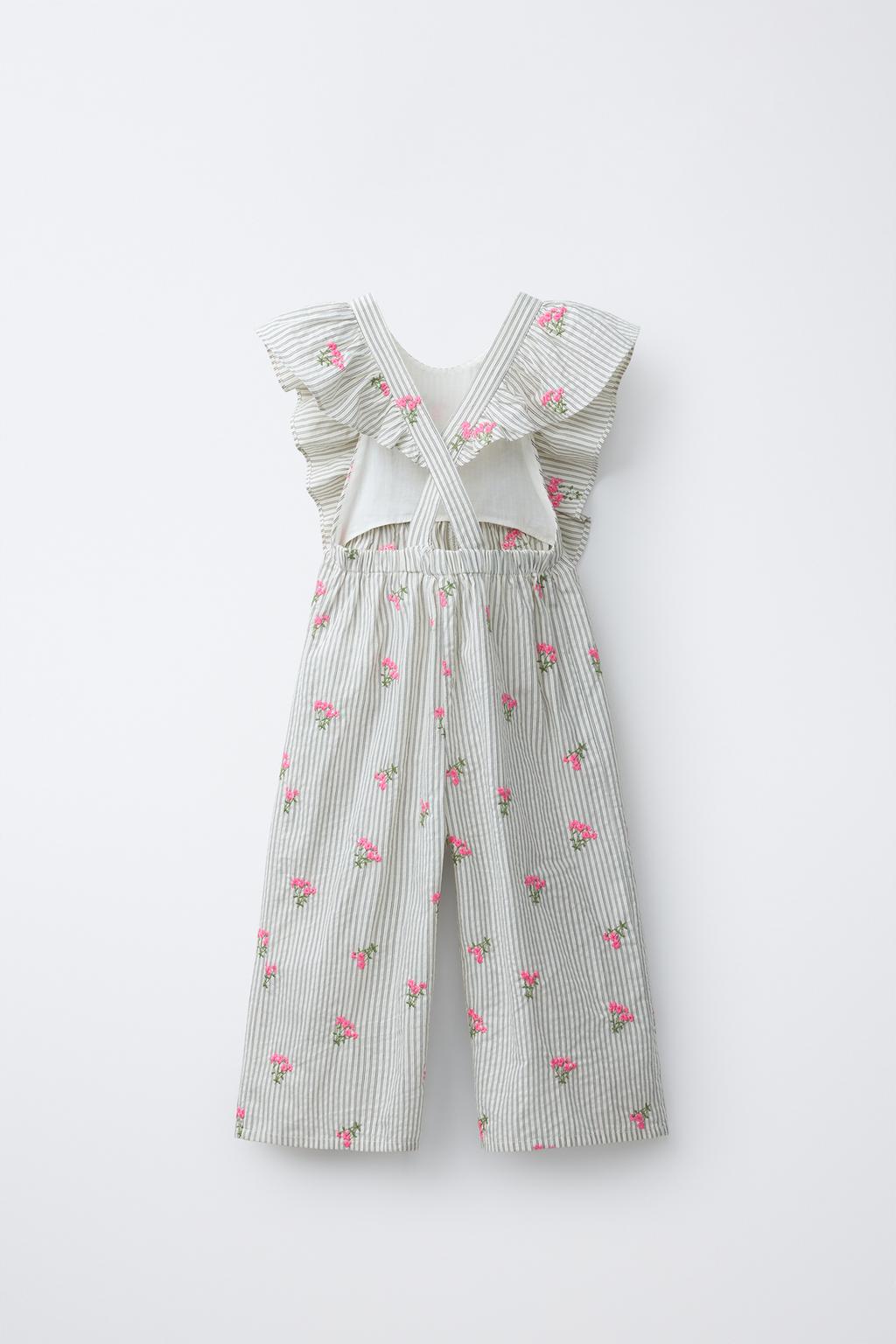 ДЛИННЫЙ КОМБИНЕЗОН В ПОЛОСКУ С ВЫШИВКОЙ