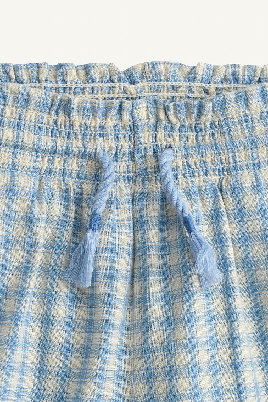 Бермуды в клетку с вышивкой (limited edition)