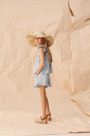 Бермуды в клетку с вышивкой (limited edition)- Заказать в России