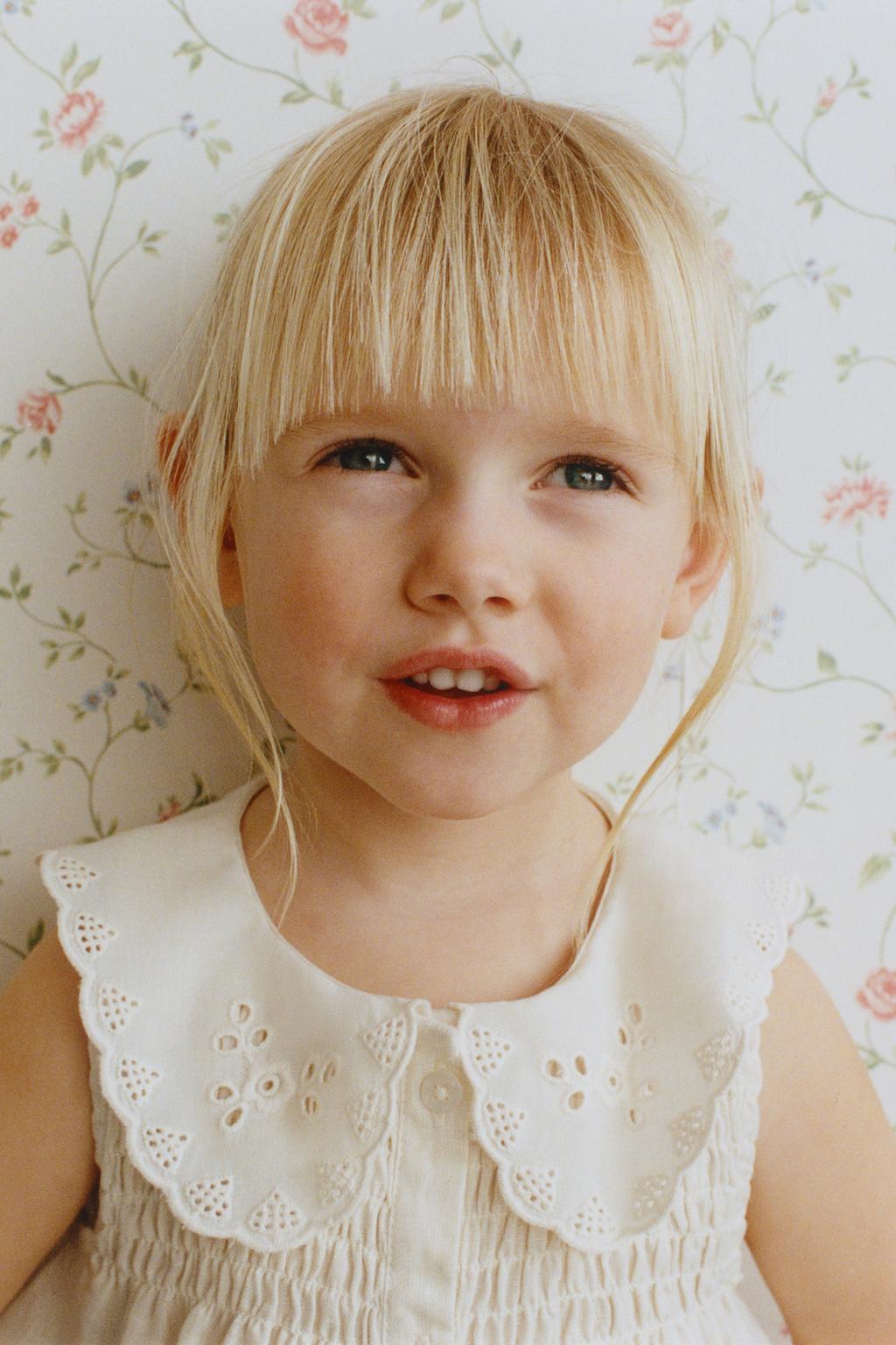 БЛУЗА ИЗ 100% ЛЬНА С КРУЖЕВНЫМ ВОРОТНИКОМ