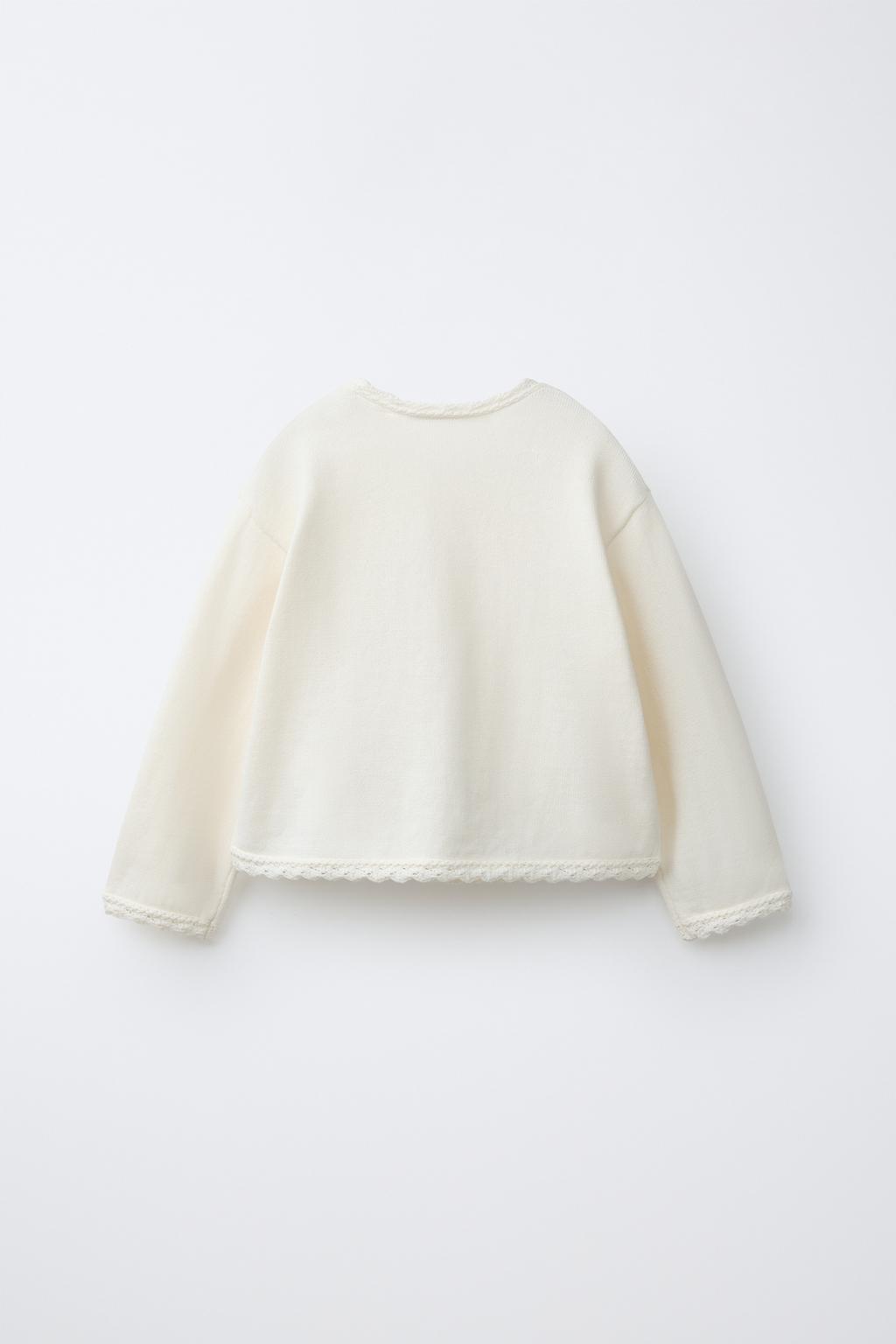 ВЯЗАНЫЙ КАРДИГАН С ДЕКОРАТИВНЫМИ ДЕТАЛЯМИ