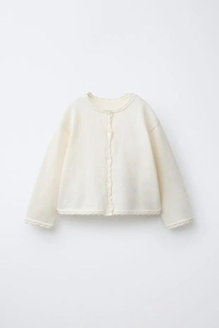 Вязаный кардиган с декоративными деталями- Заказать в России