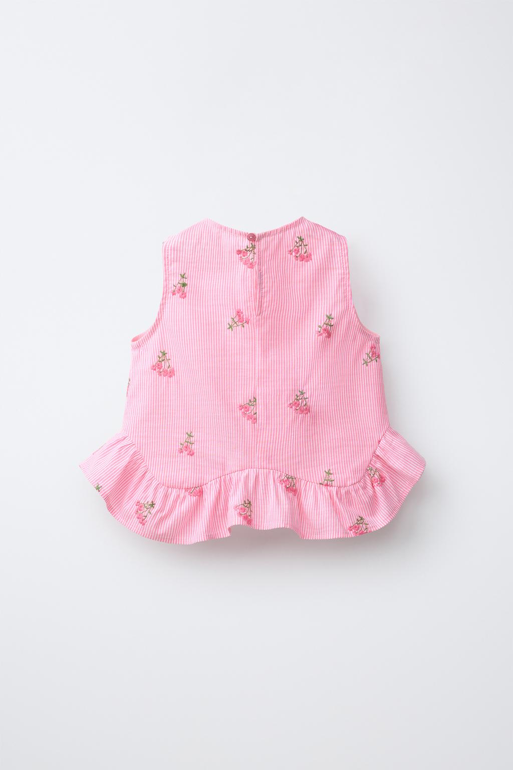 ТОП В ПОЛОСКУ С ЦВЕТОЧНОЙ ВЫШИВКОЙ