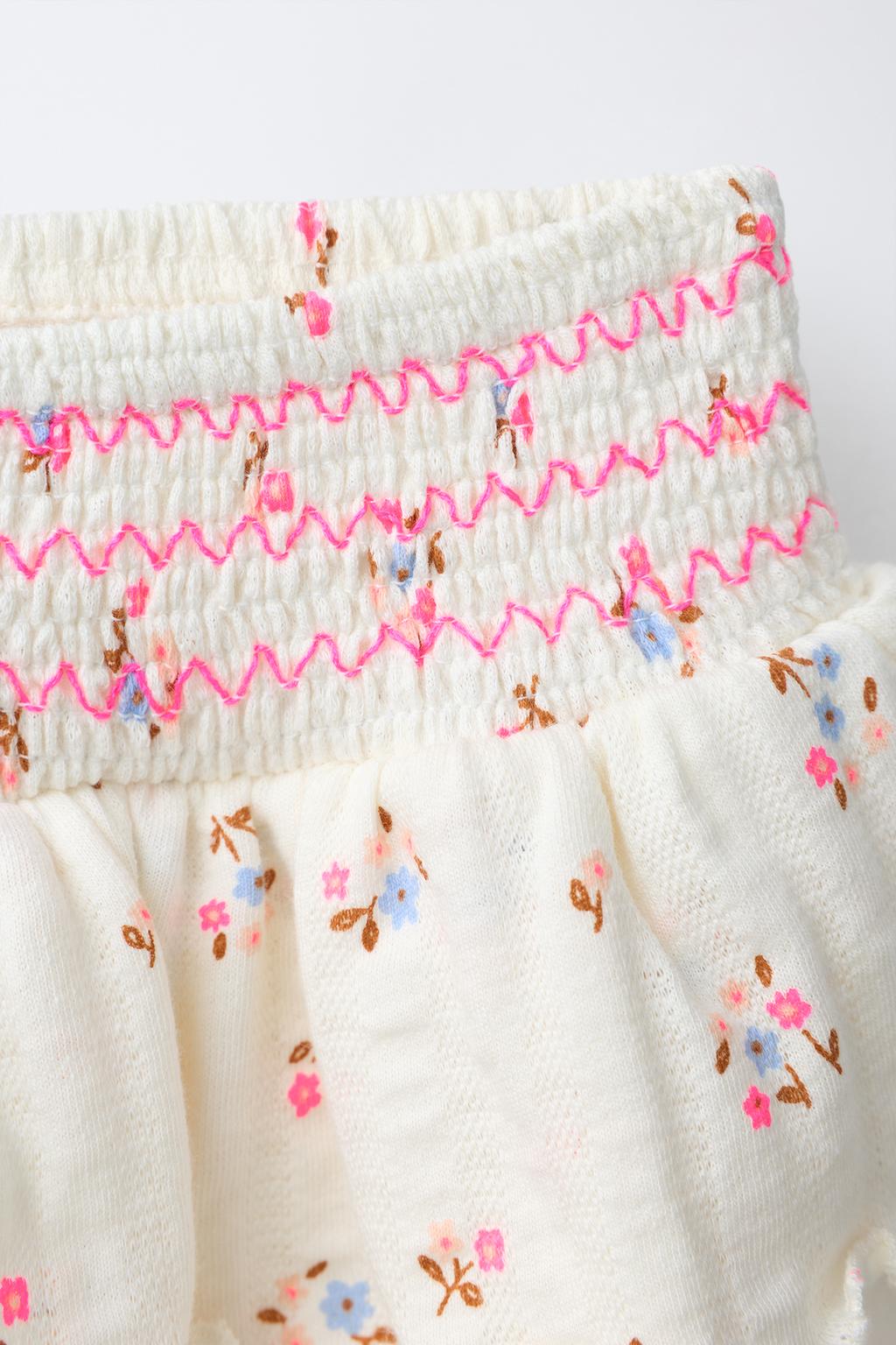 ЮБКА-ШОРТЫ С ЦВЕТОЧНЫМ ПРИНТОМ