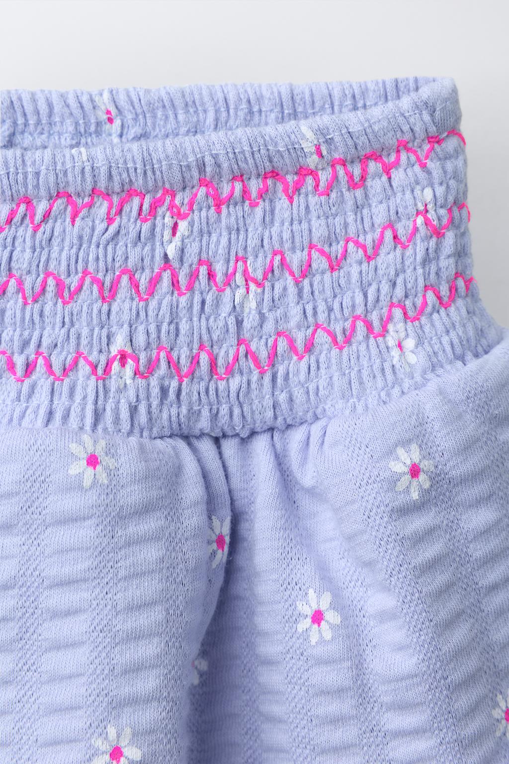 ЮБКА-ШОРТЫ С ЦВЕТОЧНЫМ ПРИНТОМ