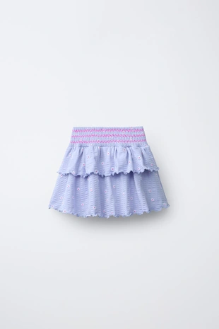 Юбка-шорты с цветочным принтом