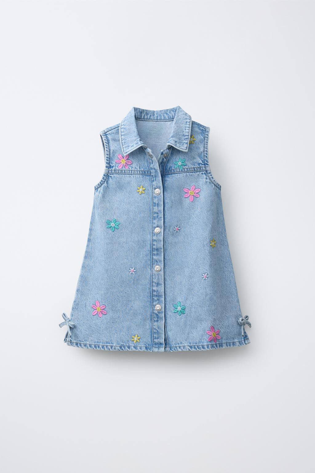 ДЖИНСОВОЕ ПЛАТЬЕ С ВЫШИВКОЙ