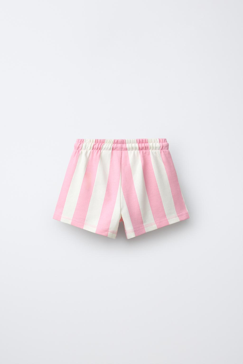 ШОРТЫ ИЗ МЯГКОЙ ТКАНИ В ПОЛОСКУ