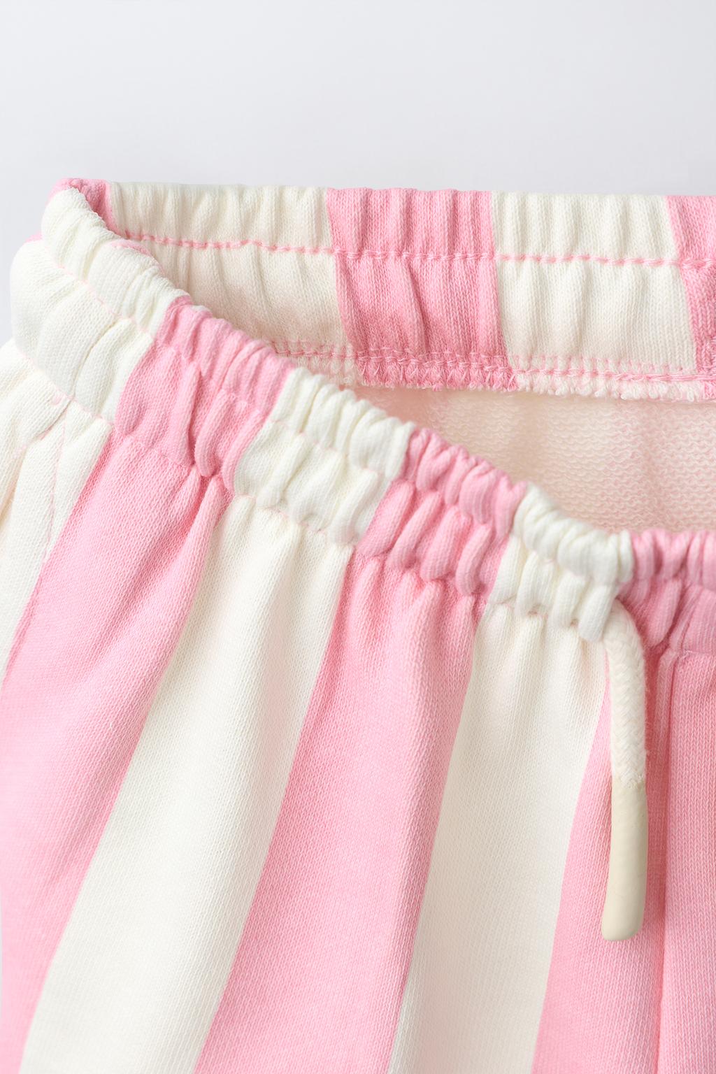 ШОРТЫ ИЗ МЯГКОЙ ТКАНИ В ПОЛОСКУ