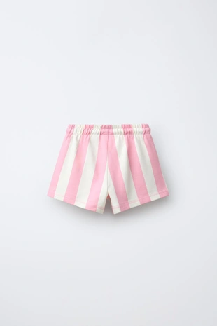 Шорты из мягкой ткани в полоску- Заказать в России