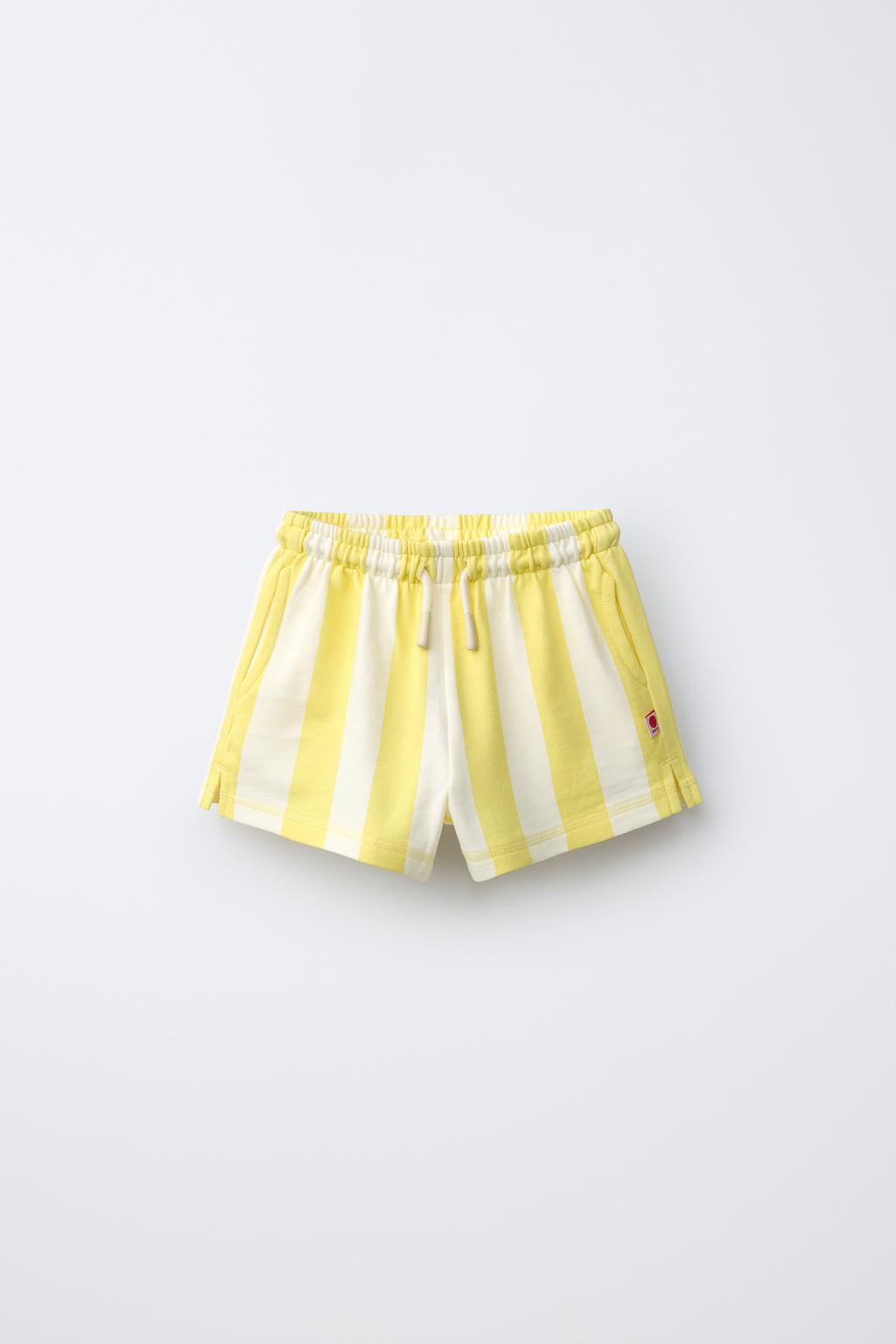 ШОРТЫ ИЗ МЯГКОЙ ТКАНИ В ПОЛОСКУ