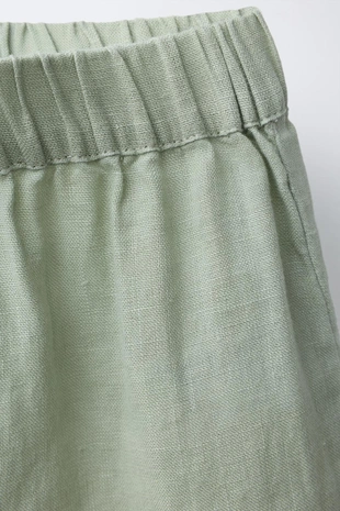 Брюки-кюлоты из 100% льна- Заказать в России