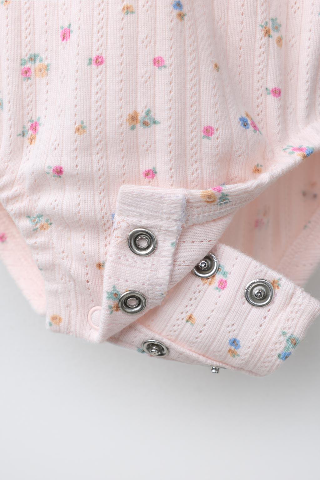 КОМПЛЕКТ ИЗ БОДИ И ЛЕГИНСОВ С ЦВЕТОЧНЫМ ПРИНТОМ