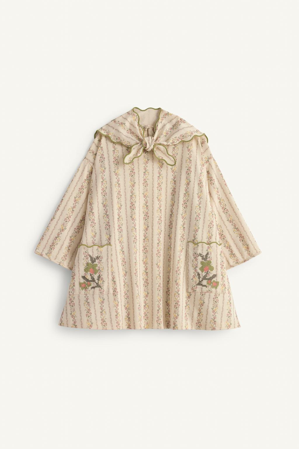 Платье с шарфом в цветочном принте (limited edition)