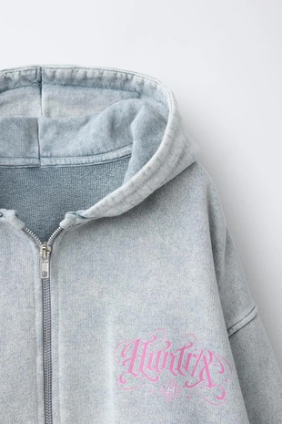 Толстовка на молнии с эффектом потертости Kpop Demon Hunters™ Netflix ©- Заказать в России