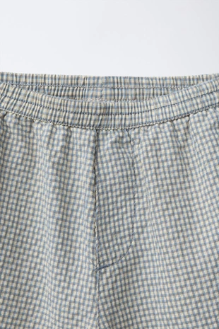 Брюки Balloon из сирсакера в клетку- Заказать в России