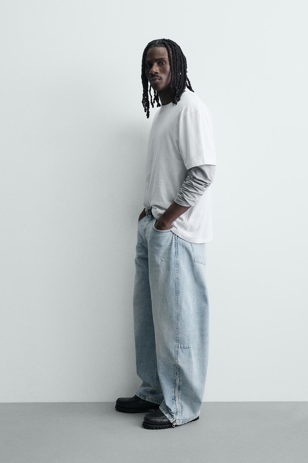 ДЖИНСЫ BALLOON FIT НА МОЛНИИ