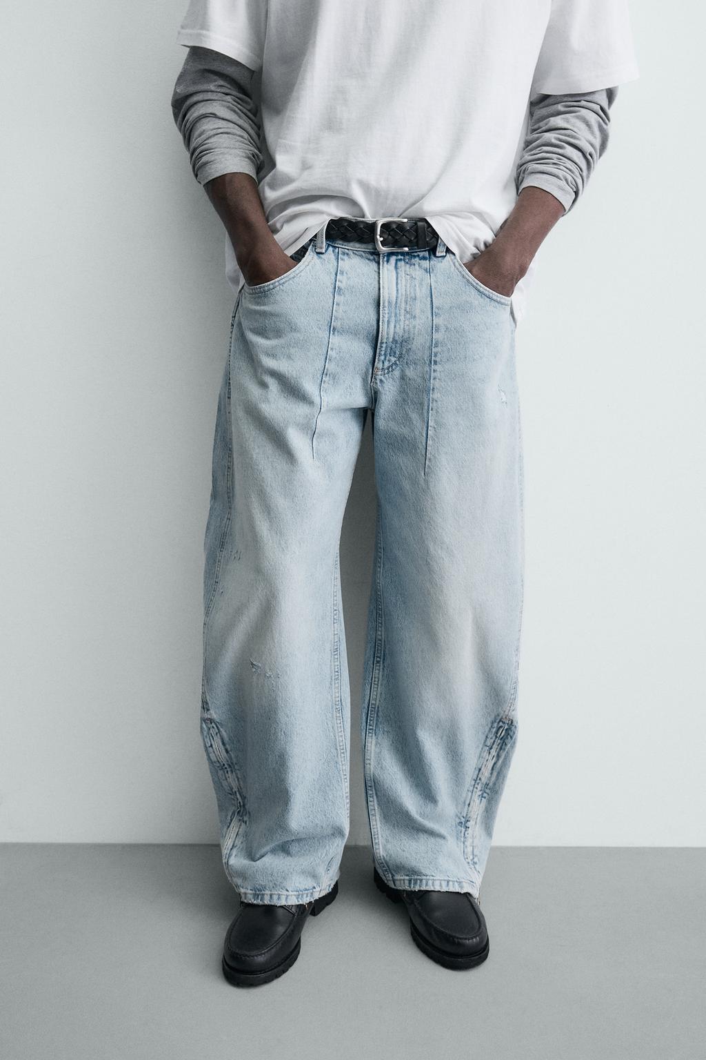 ДЖИНСЫ BALLOON FIT НА МОЛНИИ