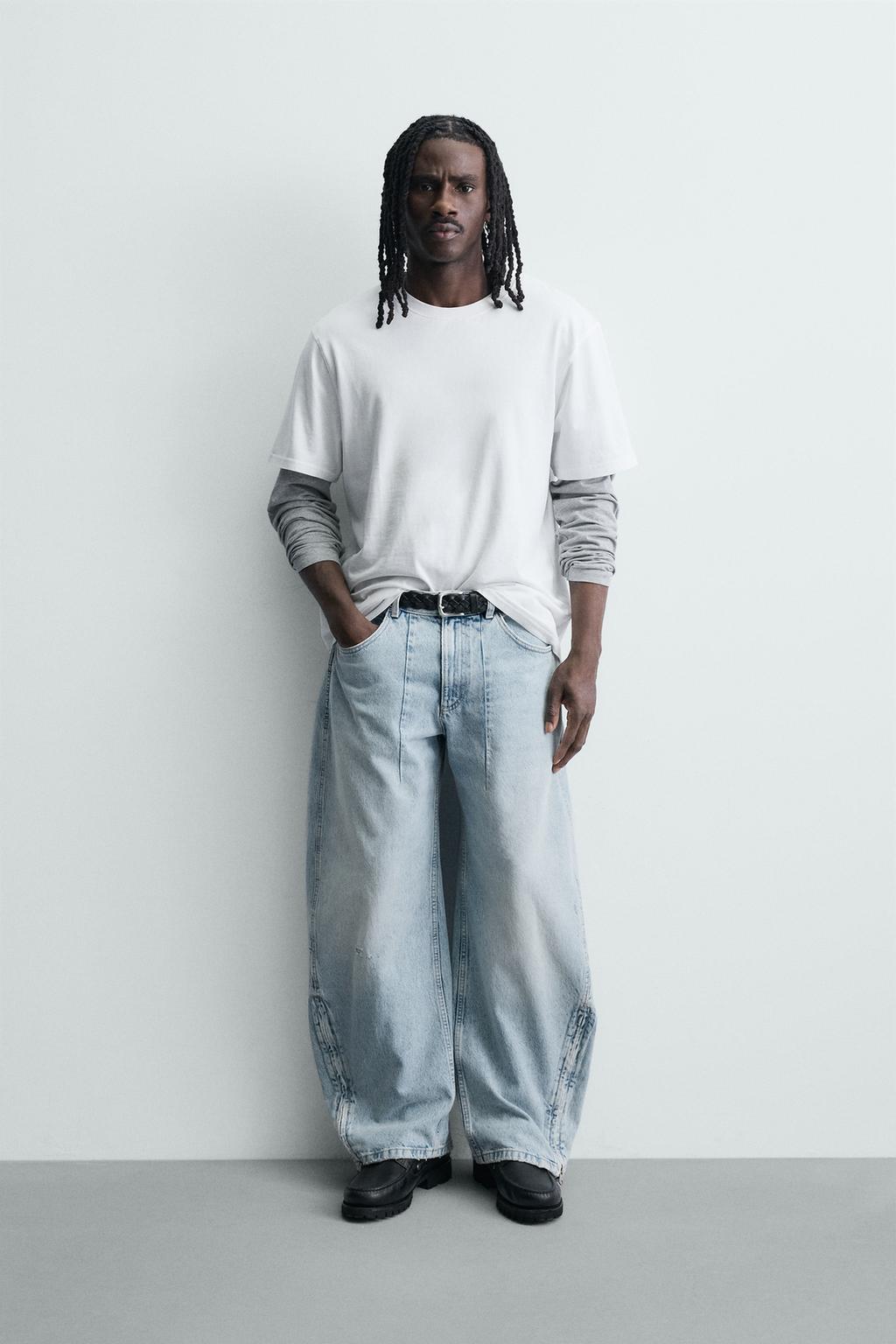 ДЖИНСЫ BALLOON FIT НА МОЛНИИ