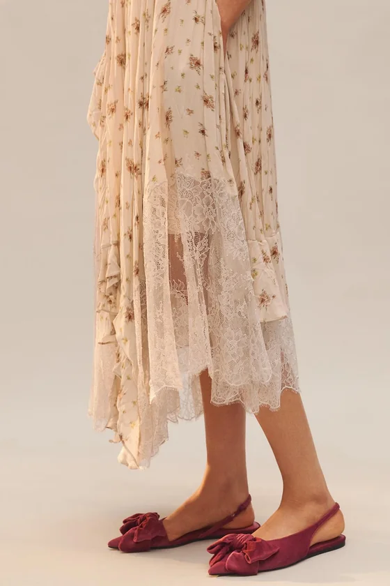 Платье из кружева с принтом из ограниченной коллекции