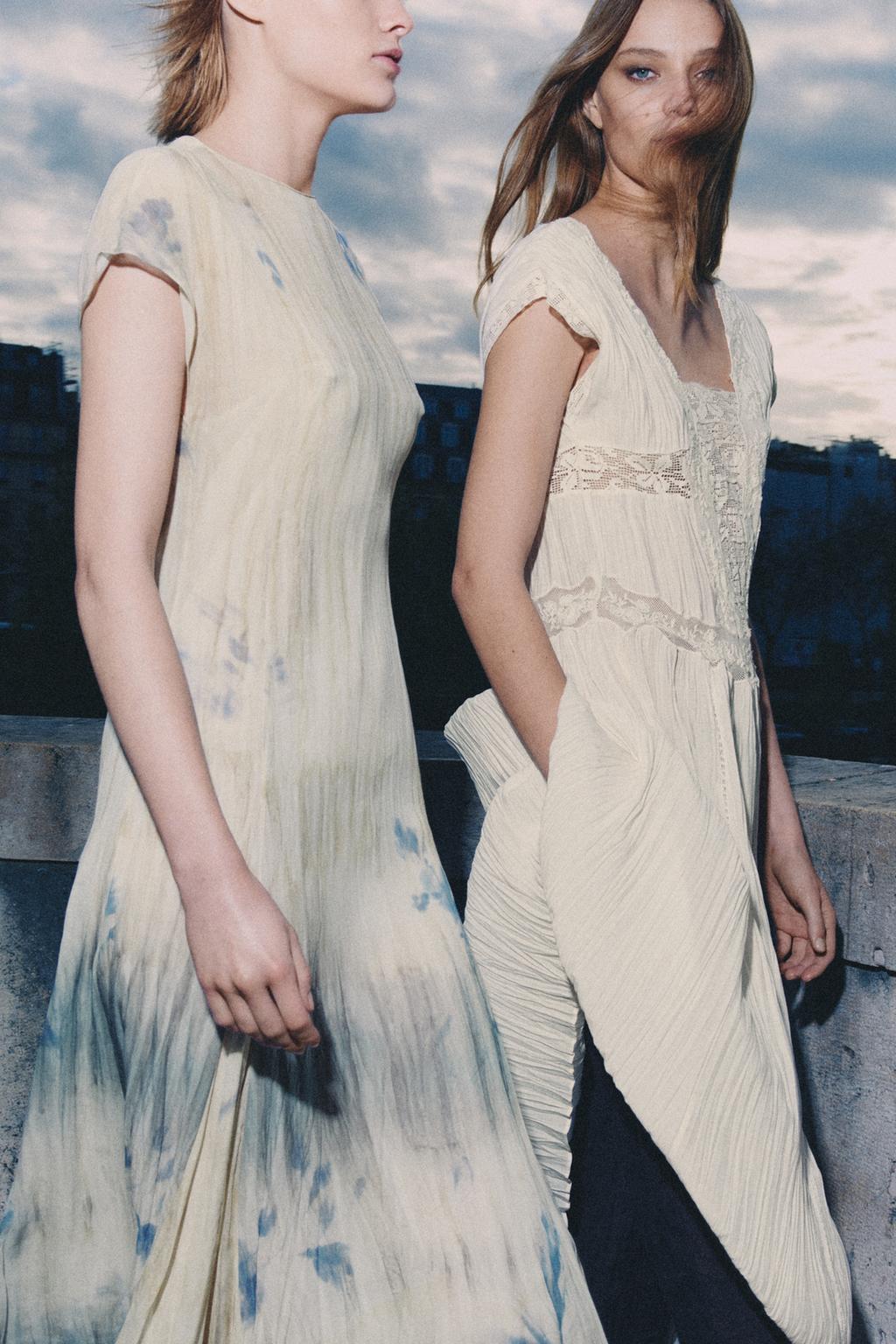 ПЛАТЬЕ ПЛИССЕ С КРУЖЕВОМ — ZW COLLECTION