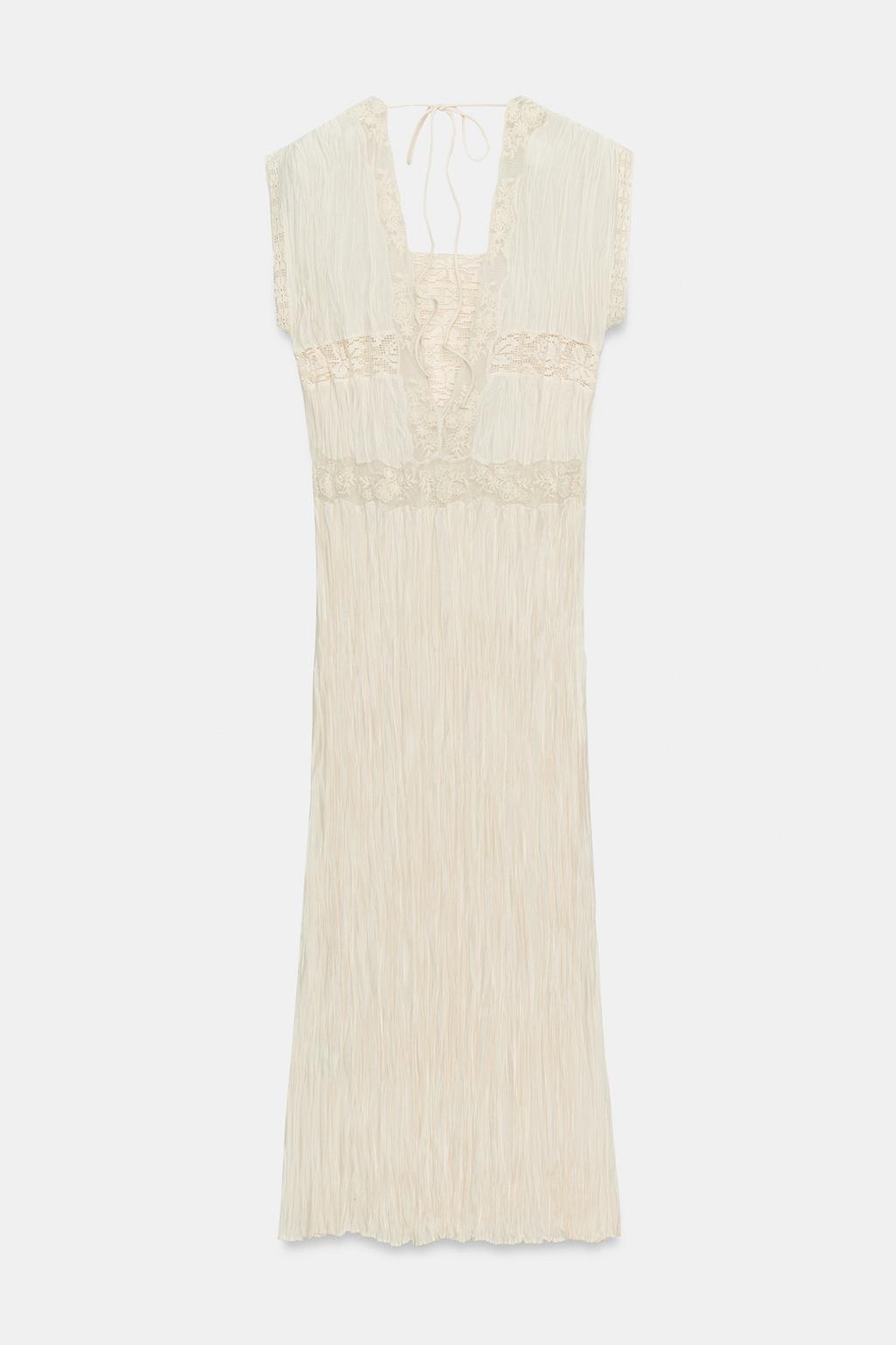 ПЛАТЬЕ ПЛИССЕ С КРУЖЕВОМ — ZW COLLECTION