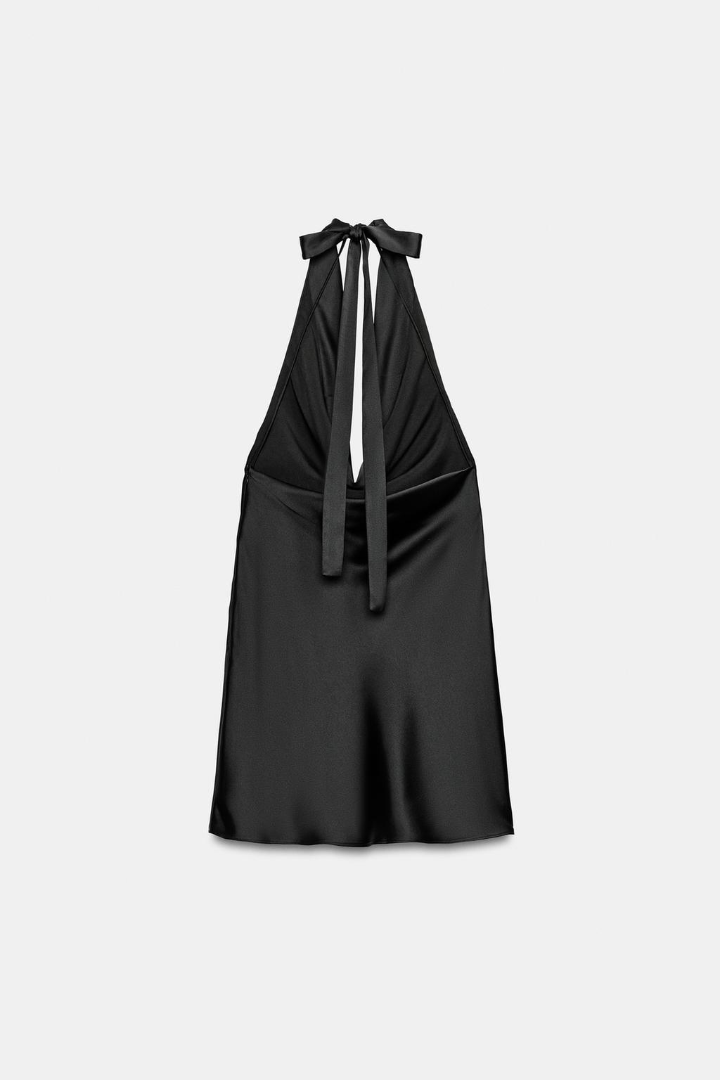 АТЛАСНОЕ ПЛАТЬЕ ХАЛТЕР