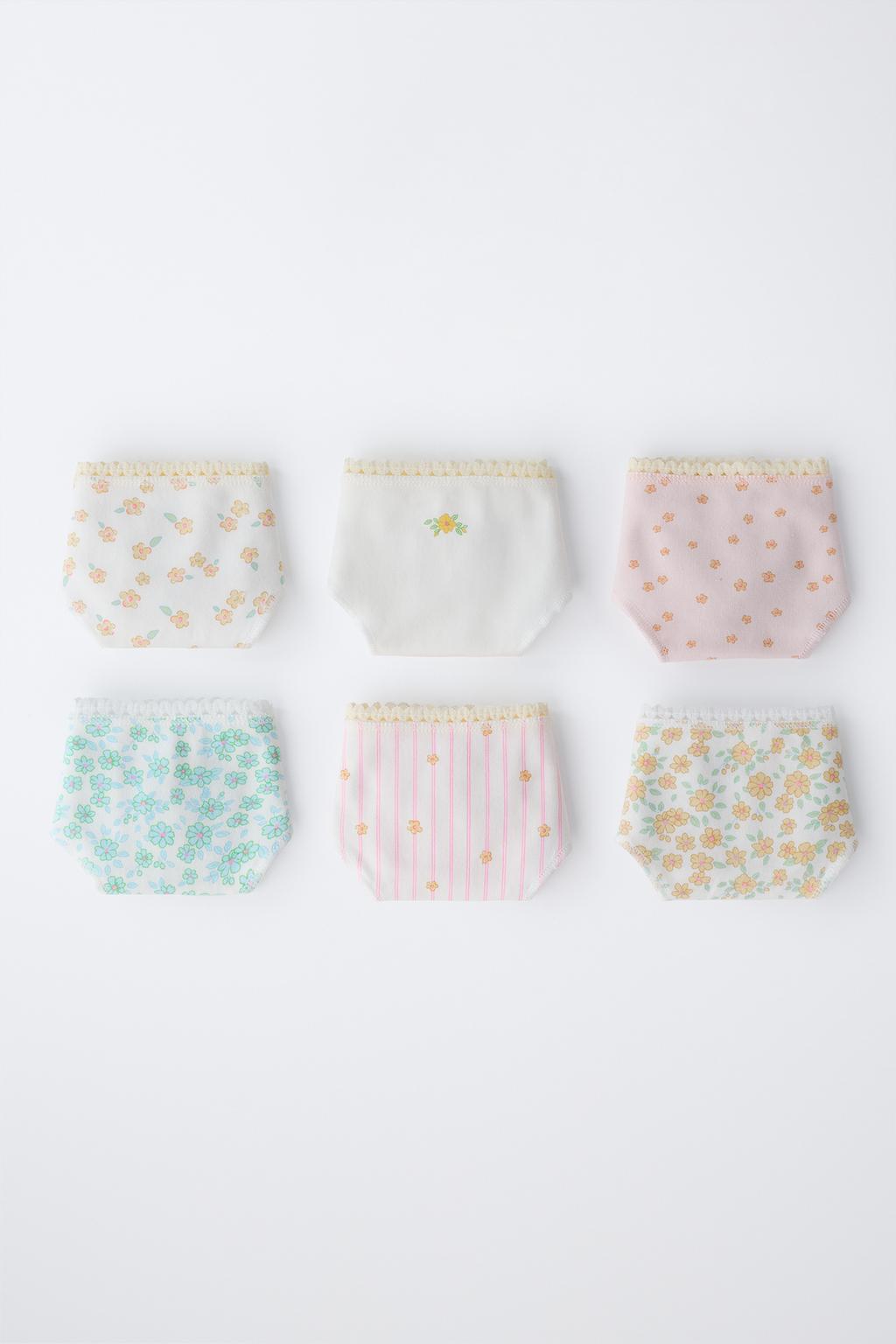 6–14 ЛЕТ/ НАБОР ИЗ ШЕСТИ ТРУСОВ С ЦВЕТОЧНЫМ ПРИНТОМ