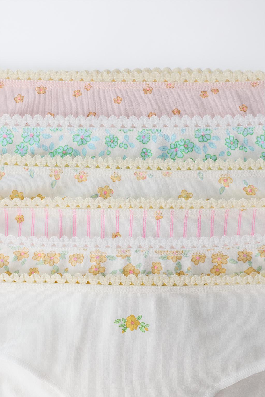 6–14 ЛЕТ/ НАБОР ИЗ ШЕСТИ ТРУСОВ С ЦВЕТОЧНЫМ ПРИНТОМ