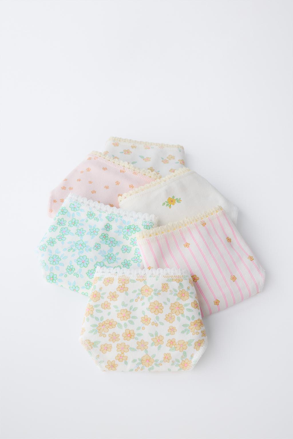 6–14 ЛЕТ/ НАБОР ИЗ ШЕСТИ ТРУСОВ С ЦВЕТОЧНЫМ ПРИНТОМ