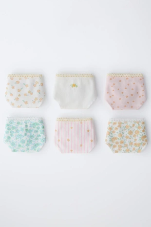 6–14 лет/ набор из шести трусов с цветочным принтом- Заказать в России