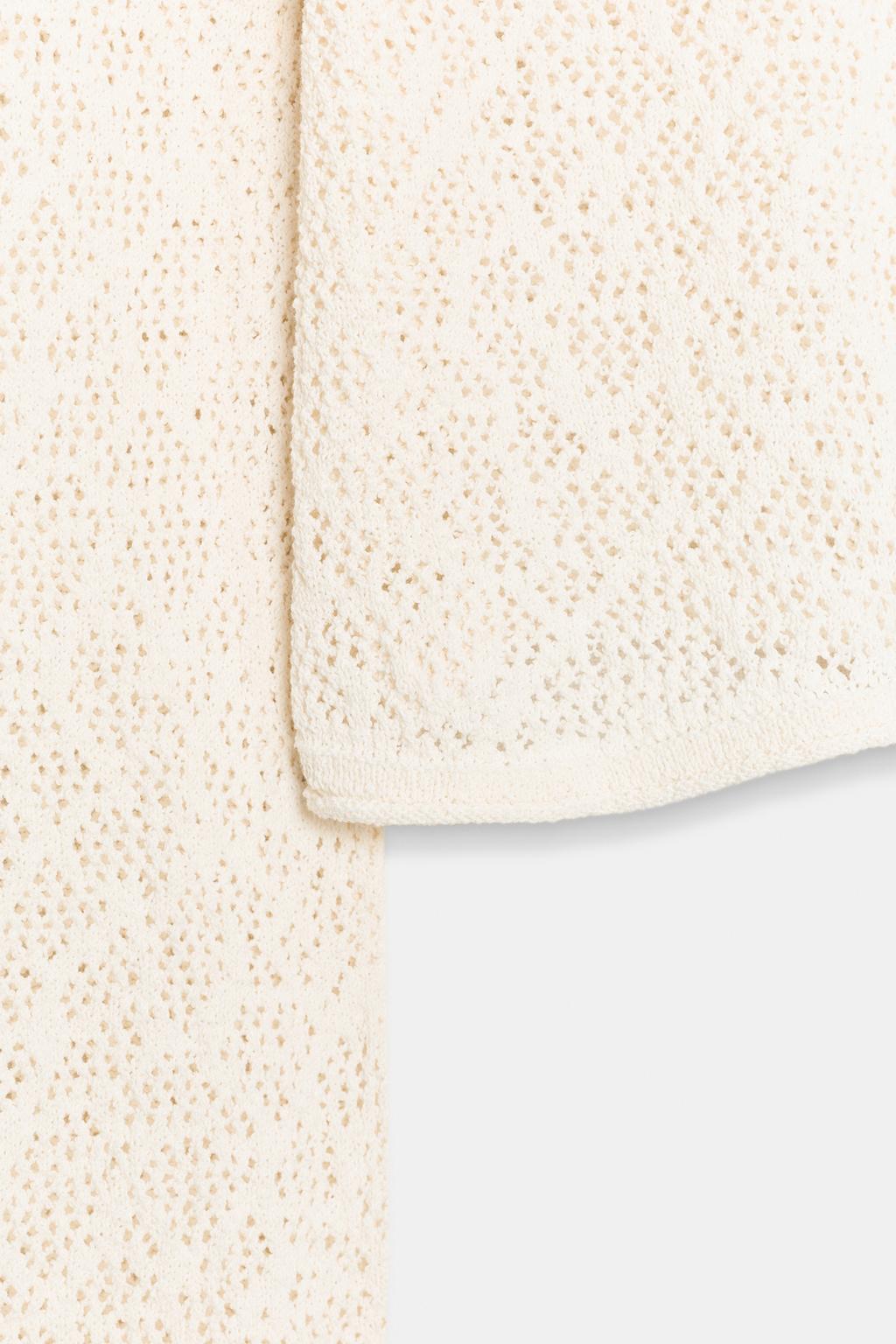 УКОРОЧЕННЫЙ ТОП С УЗОРОМ «POINTELLE»