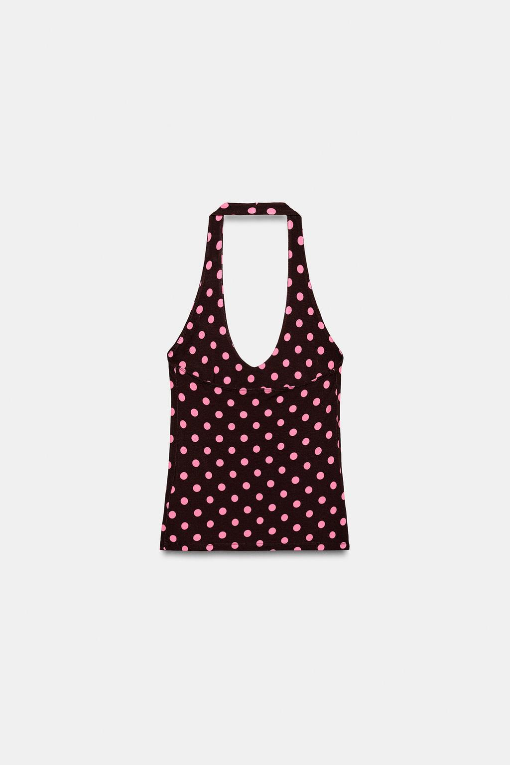 ТОП С ГОРЛОВИНОЙ ХАЛТЕР В ГОРОШЕК