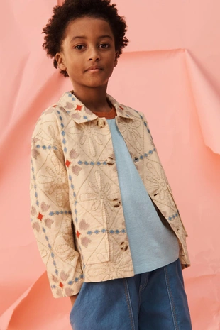 Эксклюзивная стеганая куртка с вышивкой- Заказать в России