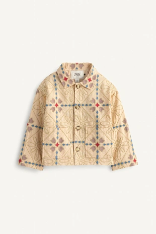 Эксклюзивная стеганая куртка с вышивкой- Заказать в России