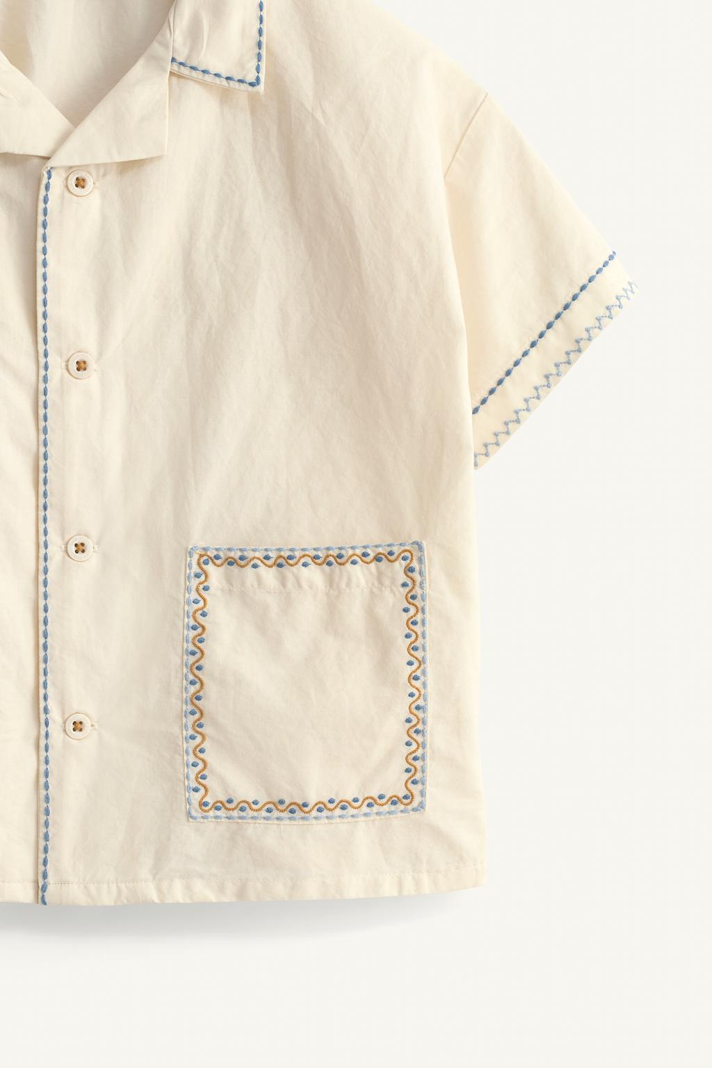Рубашка с короткими рукавами и вышивкой limited edition