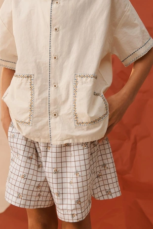 Рубашка с короткими рукавами и вышивкой limited edition- Заказать в России