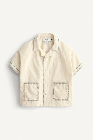 Рубашка с короткими рукавами и вышивкой limited edition- Заказать в России