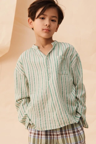 Рубашка с полосками и карманом (лимитированная коллекция)- Заказать в России