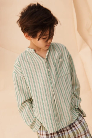 Рубашка с полосками и карманом (лимитированная коллекция)- Заказать в России