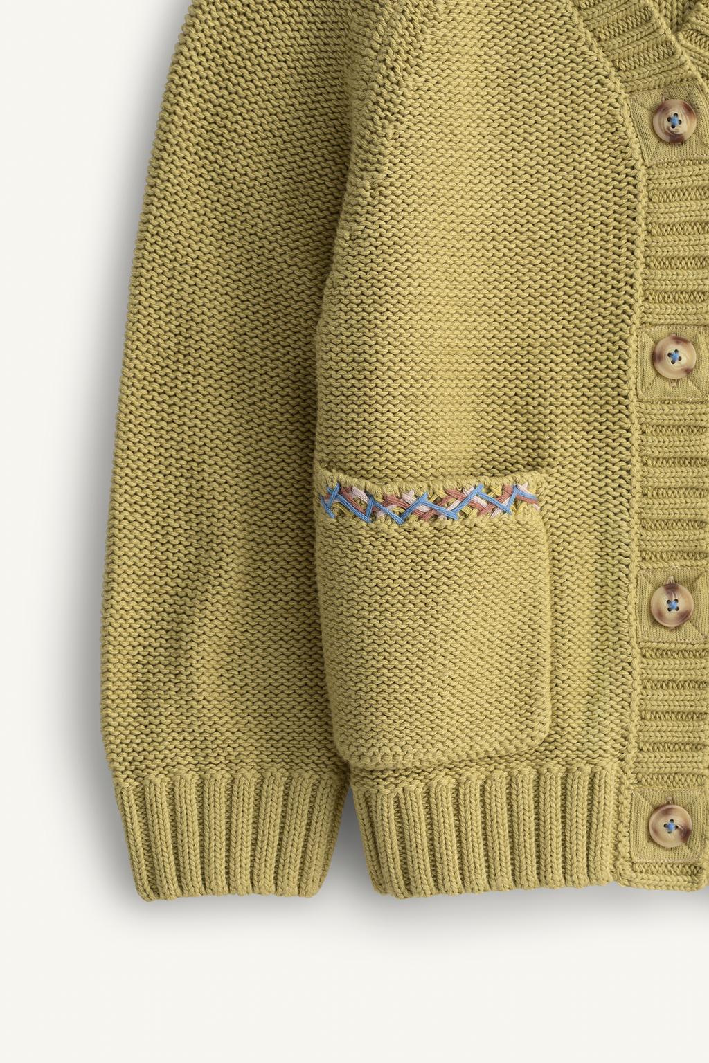 Кардиган из вязаного полотна с орнаментальной отделкой limited edition