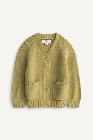 Кардиган из вязаного полотна с орнаментальной отделкой limited edition- Заказать в России