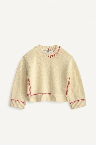 Пуловер из ограниченной коллекции с контрастной стежкой- Заказать в России