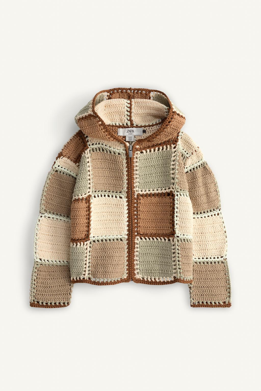 Кардиган с капюшоном из ажурных мотивов. лимитированное издание